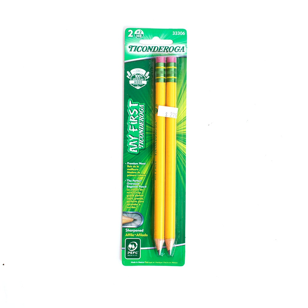 Yellow, Pencils, Wood, Art & School, Ticonderoga, My First, 2 pack, 429250